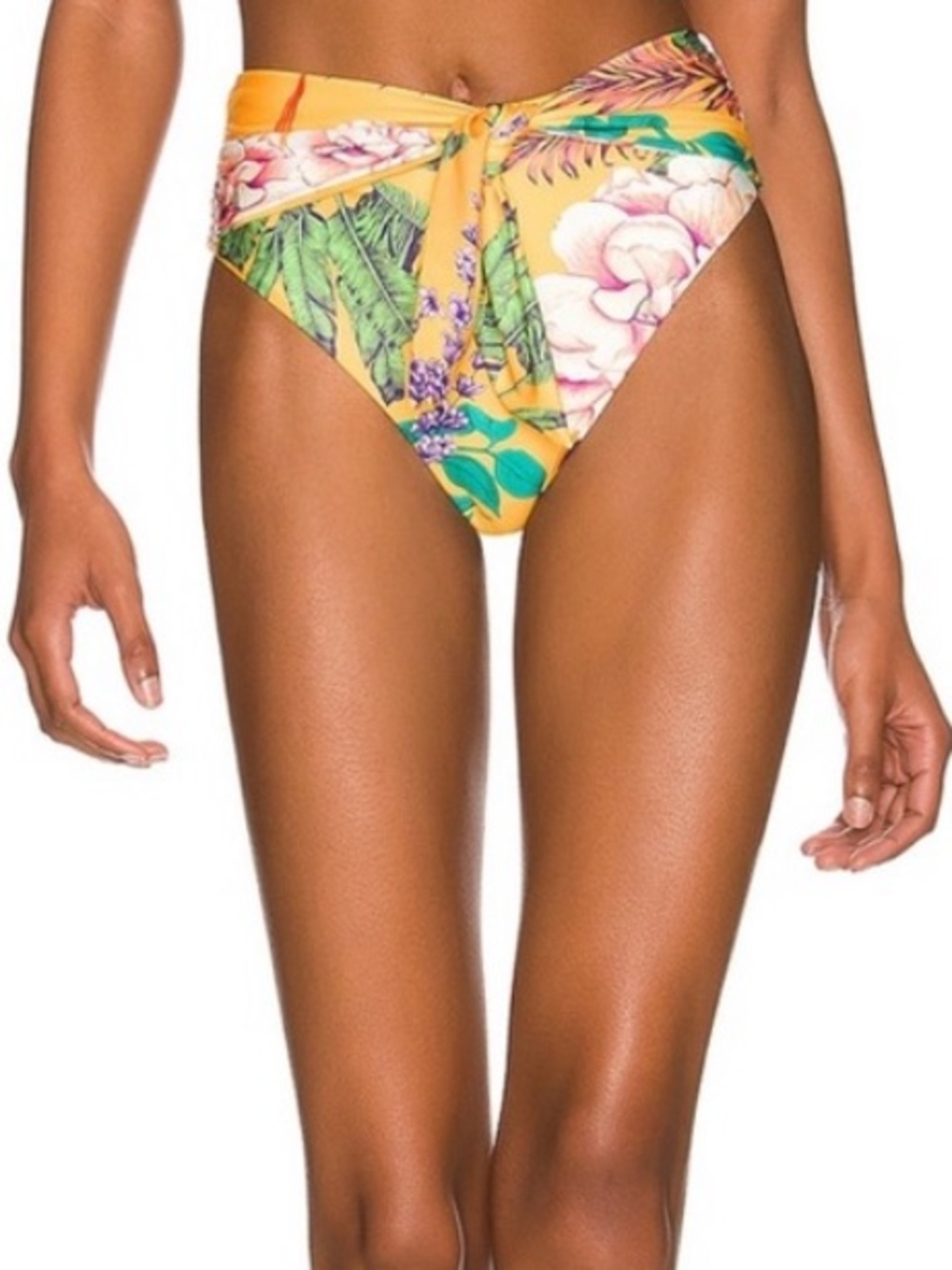 New Agua Bendita x Free People Isabella Med Orange Floral High Waist Bottoms